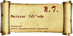 Meiszer Tünde névjegykártya